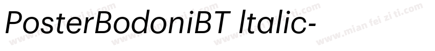 PosterBodoniBT ltalic字体转换